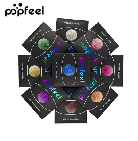 

popfeel 1pc glitter eye shadow makeup pearl metallic eyeshadow palette 18 colors eyes cosmetics makeup for beauty