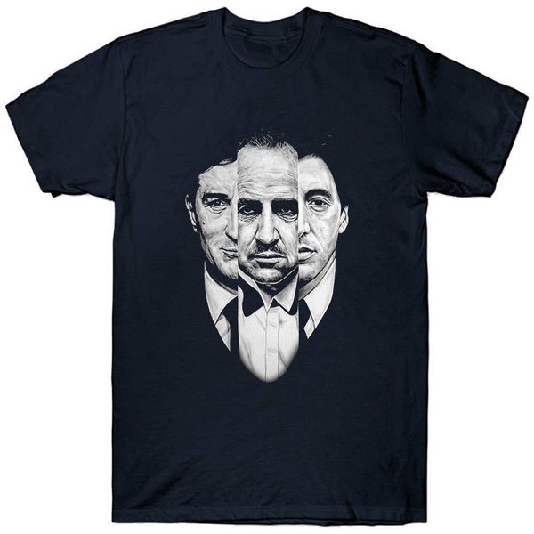 

godfather trilogy t shirt mafia film movie gangster italy italian, White;black