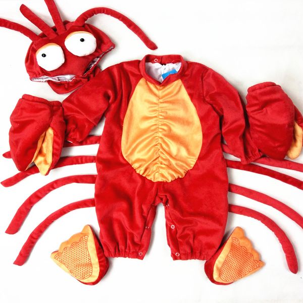 Детская одежда набор 2020 Детский костюм лобстера Смешные костюмы животных забавные косплей аниме -вечеринка одежда на день рождения набор одежды