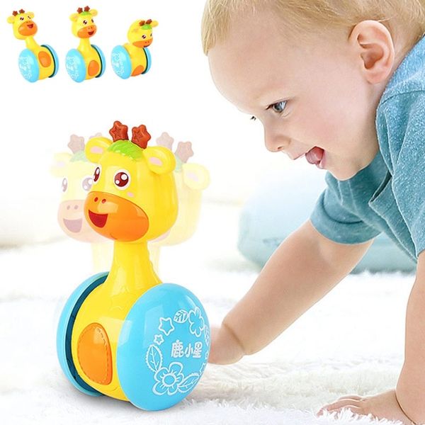 

new fashion 0-12 months baby cute rattles tumbler doll toys bell music learning education toys gifts