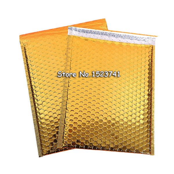 

30pcs 18*23cm gold mailing envelope bags courier bags waterproof packaging bubble mailers padded bubble envelopes bag