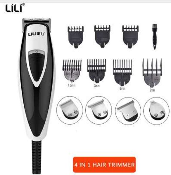 

100-240v hair clipper professional corded hair trimmer beard trimer steel cutter shaving haircut machine tondeuse for salon