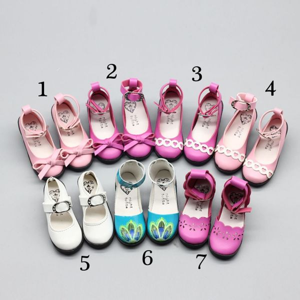 

1pair 7.8cm 1/3 dolls pu leather shoes for 16inch 60cm bjd sd dolls fashion shoes ing