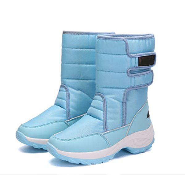 

2018 women snow boots warm fur winter boots women waterproof platform shoes botas mujer black pink blue plus size 35-42