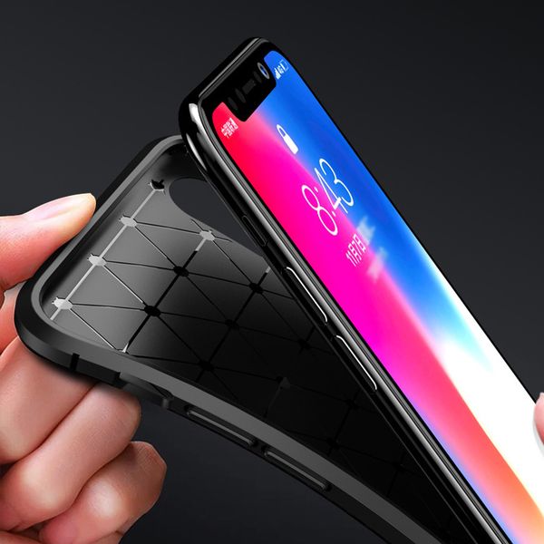 

carbon fiber texture thin and soft anti-fall case for ip x xr xs rugged durable light shockproof case protective back cover max in bag 100pc