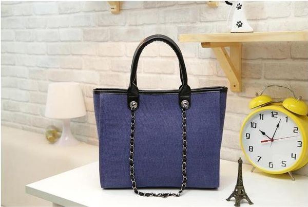 

hot selling~fashion Famous fashion women handbags Canvas Shoulder bag chains of large capacity bags free shipping~