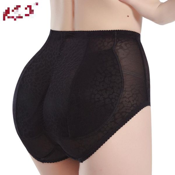 

2 colors panty knickers buttock backside bum padded butt enhancer hip up underwear insert plump panty, Black;pink