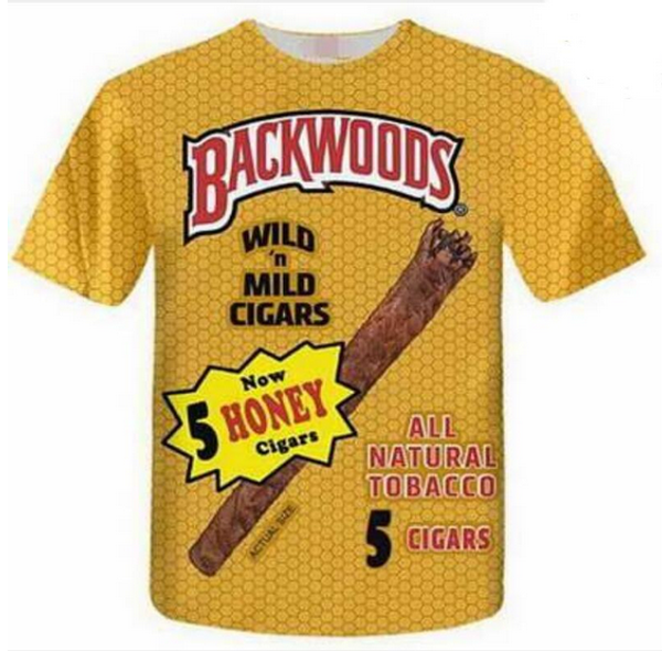 

new fashion 3d t-shirt casual backwoods summer style men and women short sleeve creative printed tees zcq021, White;black