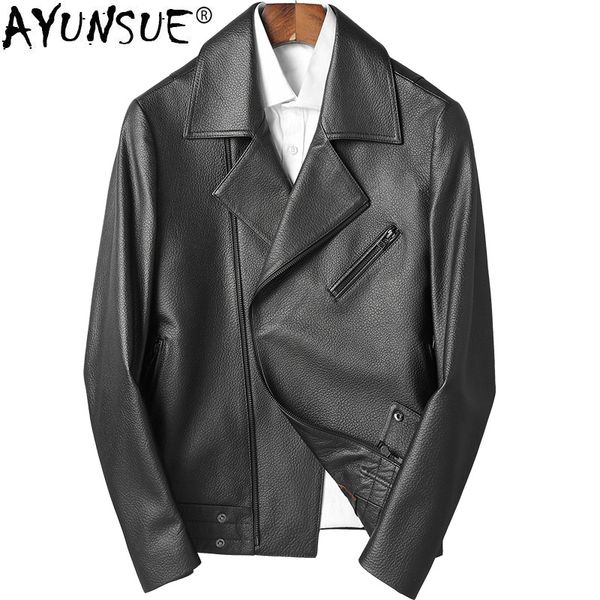 Großhandel AYUNSUE 2018 Echtes Lederjacke Männer Herbst 100% Schaffell Mantel Für Männer Koreanische Motorrad Kurze Lederjacken KJ1248 Von Fullcolor, Großhandel AYUNSUE 2018 Echtes Lederjacke Männer Herbst 100% Schaffell Mantel Für Männer Koreanische Motorrad Kurze Lederjacken KJ1248 Von Fullcolor,