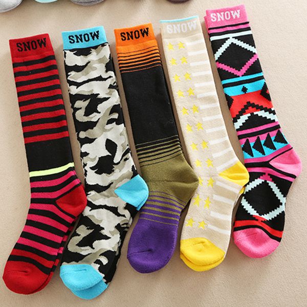 

outdoors skiing socks men and women style thickening sock thermal sports socks, Black