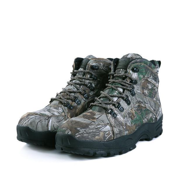 

man outdoor hiking high help shoes breathable athletic trekking waterproof camouflage boots sport climbing walking sneskers, Black