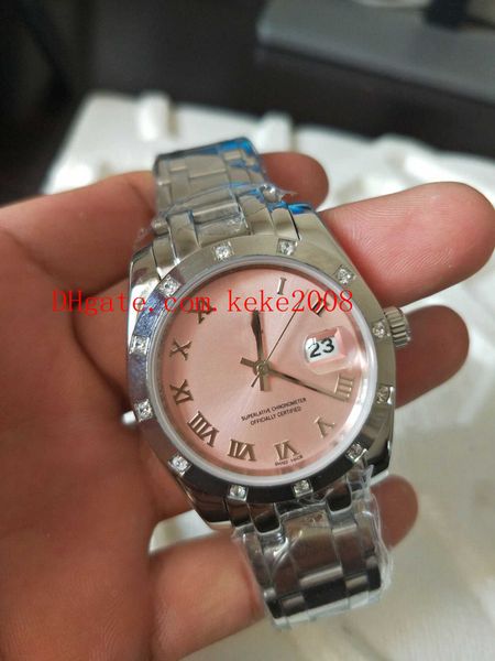 

luxury wrist watch datejust pearlmaster 81319 36mm 31mm stainless steel diamond mechanical automatic ladies women's watches, Slivery;brown