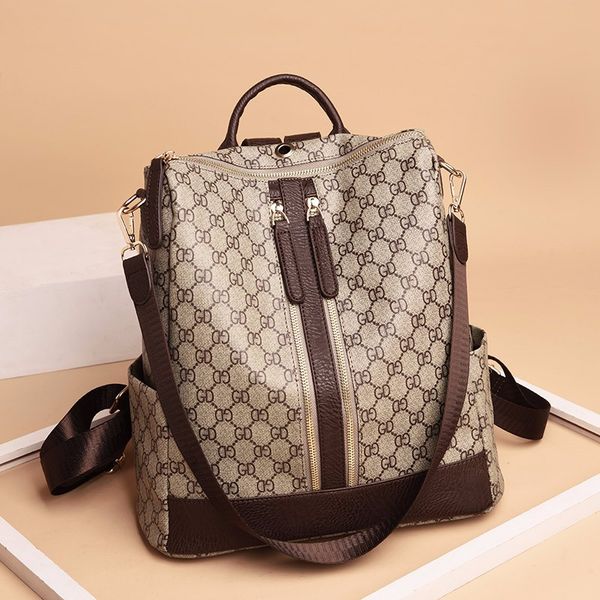 

Luxury Backpacks Casual Women Handbag Zipper Brand Designer Bags School Luggages High Quality Fashion Shoulder Bag Tote