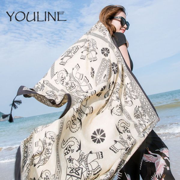 

2018 iuxury brand women's scarf fashion iady silk scarves print soft shawls foulard iong bandana echarpe hiver femme, Blue;gray