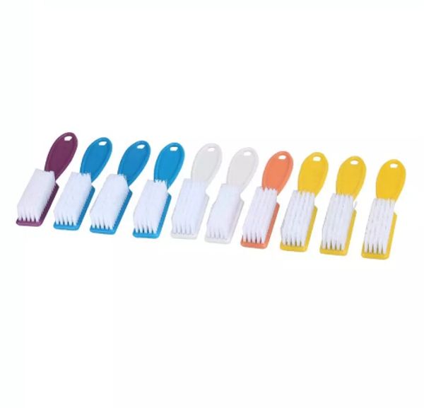 

wholesale 30 pcs pro nail scrub brushes health beauty care accesory fingers and nail dirt cleaning, Yellow