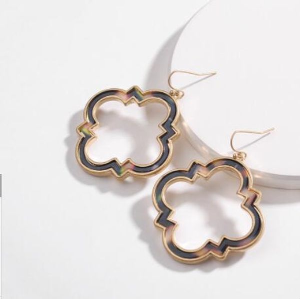 

desigler jewerly earrings for women acrylic leopard print flowers earrings wholesale fashion of shipping, Golden