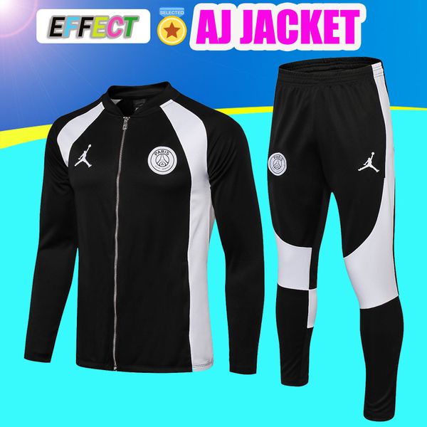 

2018 PSG Champions Third Black Red Soccer Jacket Kits 18 19 MBAPPE Long Sleeve AJ Full Zipper CAVANI Survetement Football Tracksuits Uniform