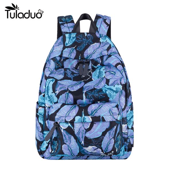 

2018 new women casual waterproof backpacks flower 3d printing school bags for teen travel packbags lapschool bag