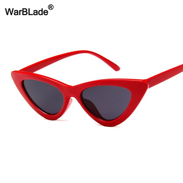 

warblade vintage women sunglasses cat eye eyewear brand designer retro triangle sunglass female eyewear uv400, White;black