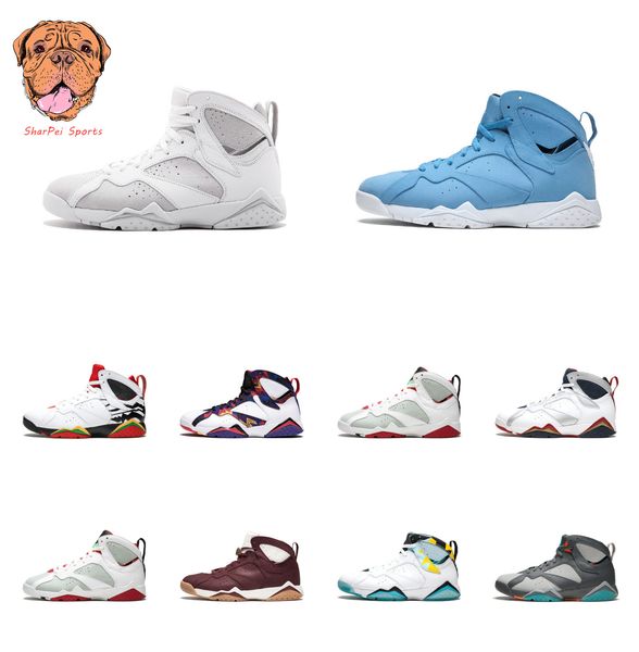 

[With Box]7 7s Designer Shoes Raptor Bordeaux Hare Tinker Alternate Men Basketball Shoes French Blue Sweater UNC GMP Olympic Sneaker