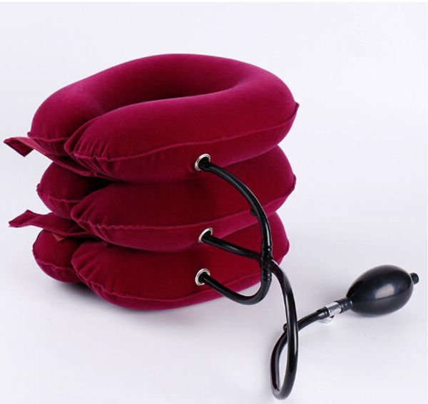 

velvet neck massage tool traction soft comfort brace device unit for head back shoulder neck pain health pain durable
