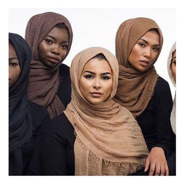 

cotton and linen women hijabs ladies simple solid long shawl head scarf female daily wrap hijab plain muslim fashion headscarf, Red