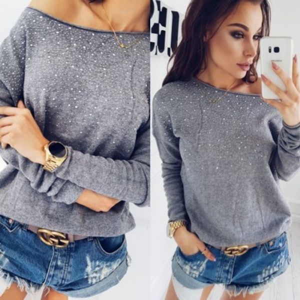 

hirigin warm women loose long sleeve cardigan knitted long sleeve sweater jumper knitwear 3 colors, White;black