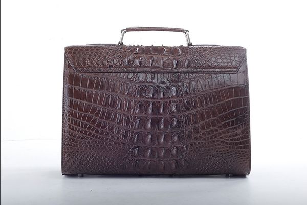 

real crocodile skin men's briefcase leather business bag