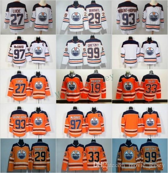 

Edmonton Oilers 97 Connor McDavid 99 Wayne Gretzky 27 Milan Lucic 29 Leon Draisaitl#33 Cam Talbot 19 Patrick Maroon 93 Ryan Nugent-Hopkins