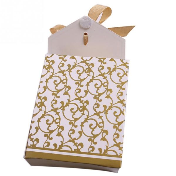 

wedding favour candy boxes gift boxes with ribbons 50pcs (gold) boxes wedding party favor with ribbon