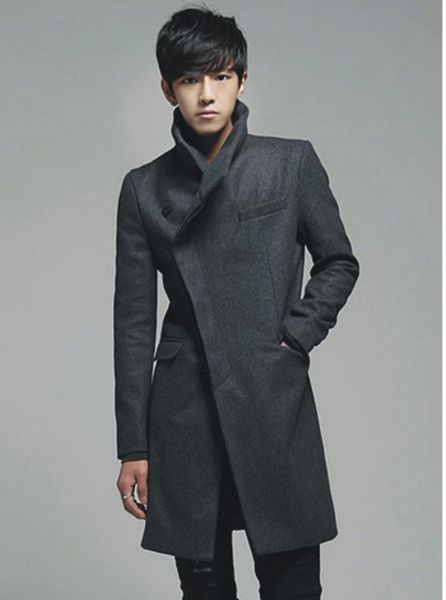 

mrmt 2018 brand autumn winter men's jackets body repair woolen overcoat for male long woolen jacket outer wear clothing garment, Black