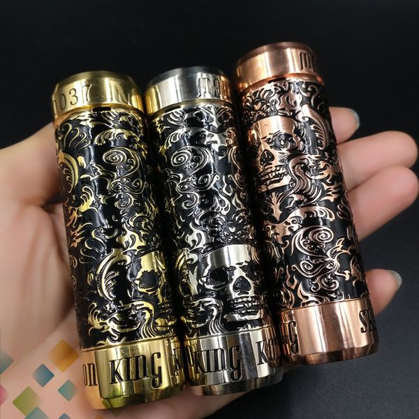 

Authentic Skeleton king kong Mod Electronic Cigarette Brass Copper Material Fit 18650 20700 21700 18350 18500 Battery DHL Free
