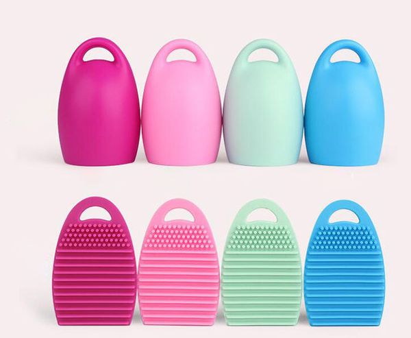 

tool clean 4color perforated egg brush arrival makeup washing brushegg brush board cosmetic egg glove cosmetic scrubber cleaning huevd