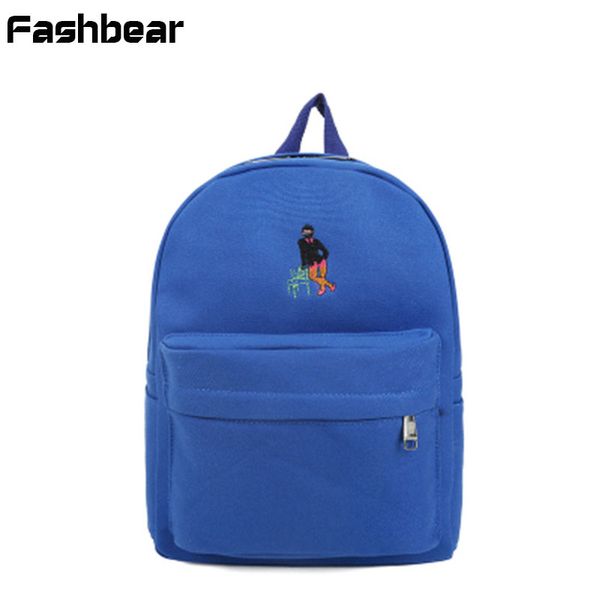 

women backpack canvas school bags for teenage girls fashion embroidery back pack preppy style female korean style travel bagpack