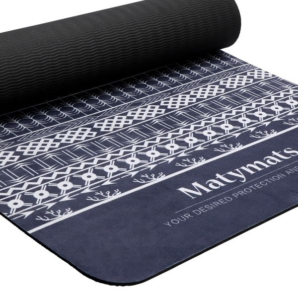 

matymats 183cm*63cm yoga mat 5mm multi-functional microfibre tpe mat non-slip sport for fitness yoga