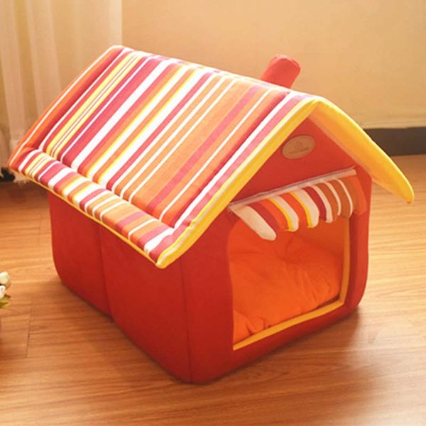 Полосатый съемный коврик для дома для собак, спальные кровати для кошек и собак для маленького и среднего питомника для собак2899