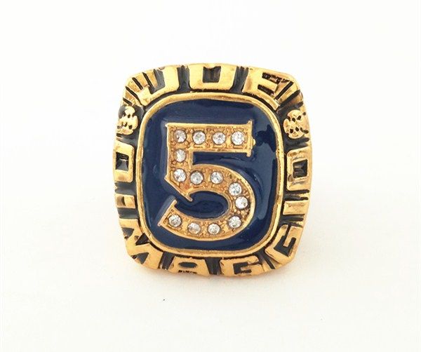 

drop shipping joe dimaggio championship ring size 11, Golden;silver