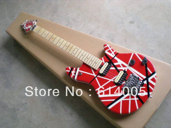 

wholesale new arrival electric guitar in red white line 6 strings electric guitar