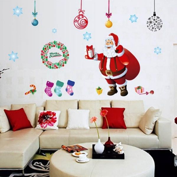

fashion cute christmas snowman merry christmas wall stickers for kids room decor