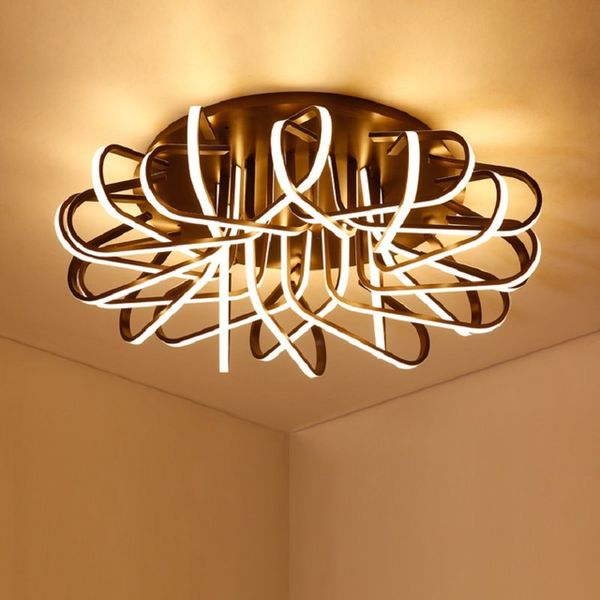 

surface mounted modern led ceiling lights for living room bedroom aluminum in coffee ac85-265v home ceiling lamp ing