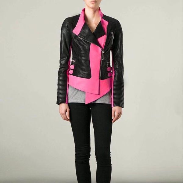2019 Multicolor Stitching 2018 Women Irregular Pu Leather Jackets Lady Y Slim Faux Soft Street Zipper Motorcycle Coats Us From Sideceam
