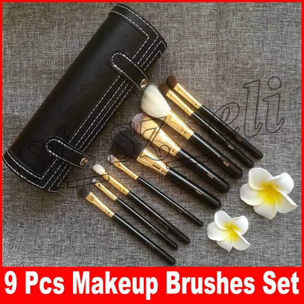

m makeup 9 pcs makeup brush set+cup holder professional 9 pcs makeup brushes set cosmetic brushes with cylinder cup holder