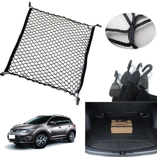 Para bagagem Nissan Murano Carro preto Rear Vehicle Tronco de carga Organizador de armazenamento Nylon Plain Vertical Net Assento