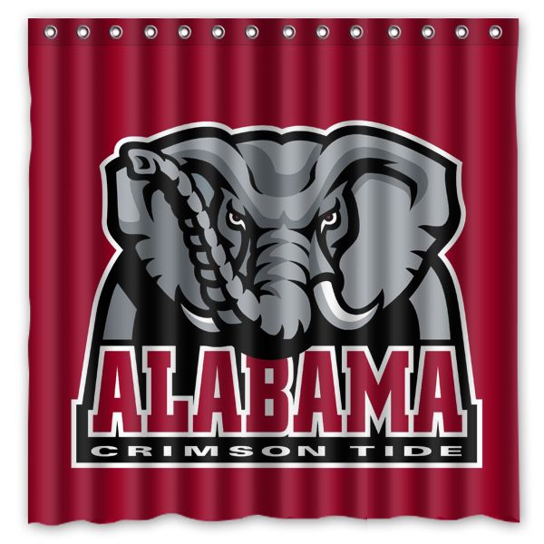 2019 Custom Alabama Crimson Tide Waterproof Shower Curtian 180x180