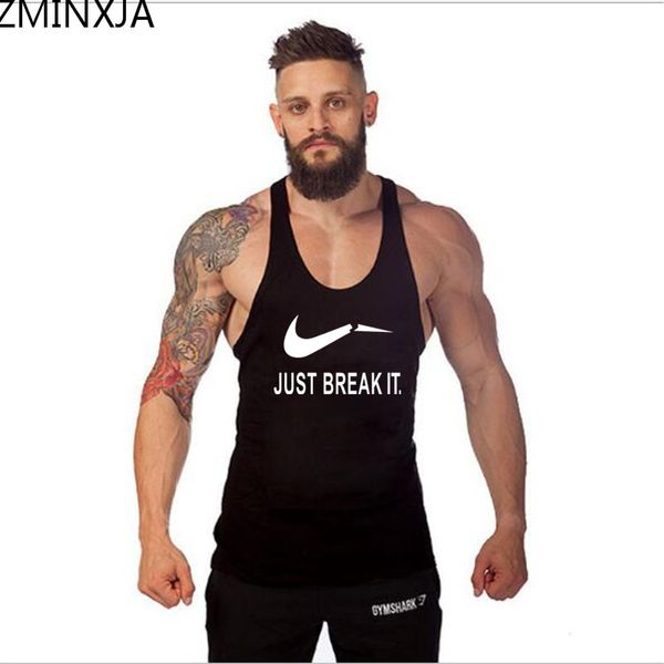 

fashion golds gyms brand singlet canotte bodybuilding stringer tank men fitness t shirt muscle guys sleeveless vest 2018, White;black