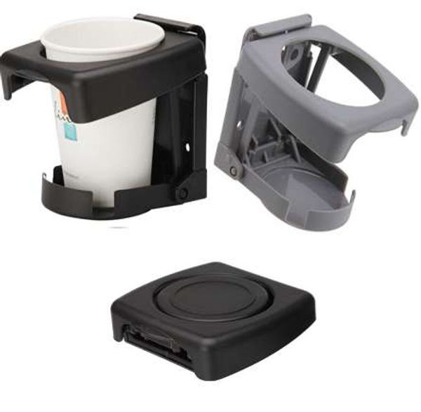 

possbay black /grey car suv vehicle folding beverage drink bottle can coffee cup mount stand holder universal car cup accessries