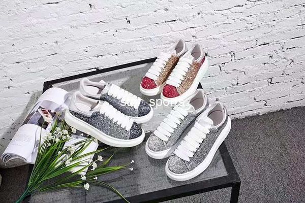 

2018 alexander mcqueens sneakers designer Новый Бренд Моды Роскошные Женщины Мужские Дизайнерские Т