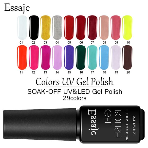 

essaje 7ml 29 colors nail gel polish uv led lamp gel nail polish long-lasting varnish gellak lacquer all for manicure nails, Red;pink