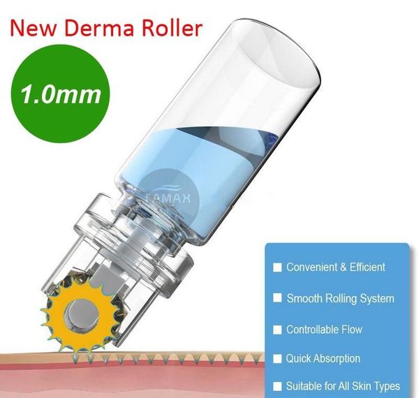 Hydra Rulo 64 Pim Titanyum Microneedle dermaroller Jel tüplü Damga 10ml İğne 0.25mm 0.5mm 1.0mm