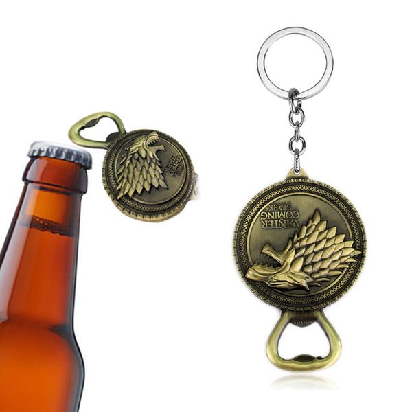 

Game of throne keychain bulk lot ong of ice and fire keychain bottle opener home decor kitchen acce orie party upplie gga244